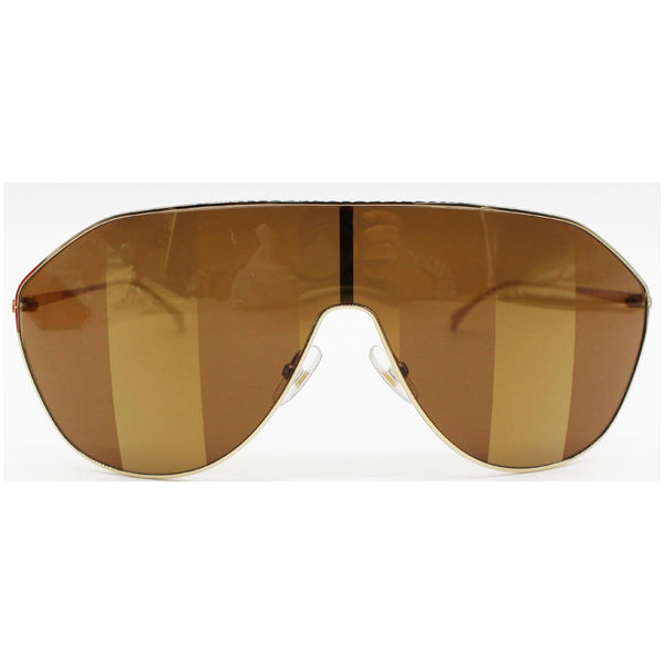 FENDI FF-0405S-001Q Gold Sunglasses Brown Lens