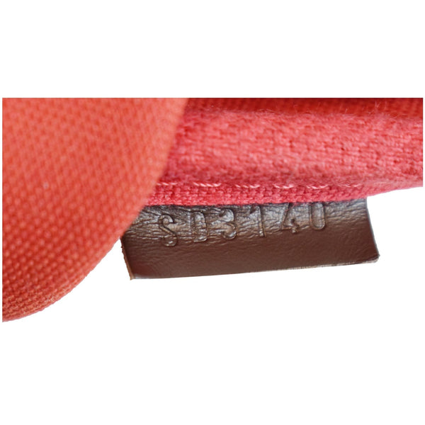 LOUIS VUITTON Pochette Eva Damier Ebene Clutch Crossbody Bag Brown