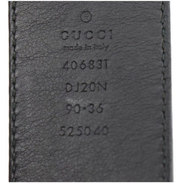 GUCCI Double G Buckle Leather Belt Black 406831 Size 90.36