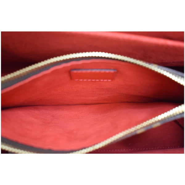 LOUIS VUITTON  Flower Monogram Canvas Tote Shoulder Bag Brown/Red