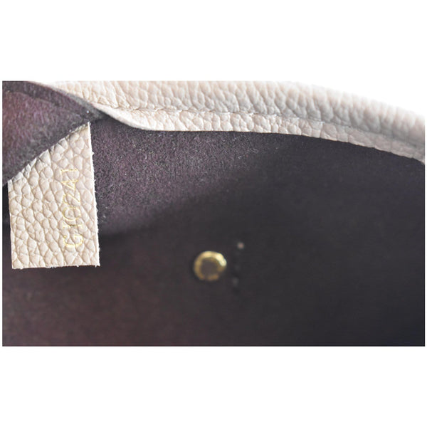 LOUIS VUITTON Neverfull MM Monogram Empreinte Tote Bag Beige