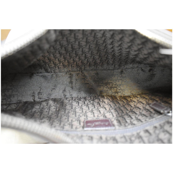 CHRISTIAN DIOR Lace Up Admit It Leather Hobo Bag Dark Brown