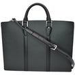 LOUIS VUITTON Lozan Taiga Leather Briefcase Shoulder Bag Black