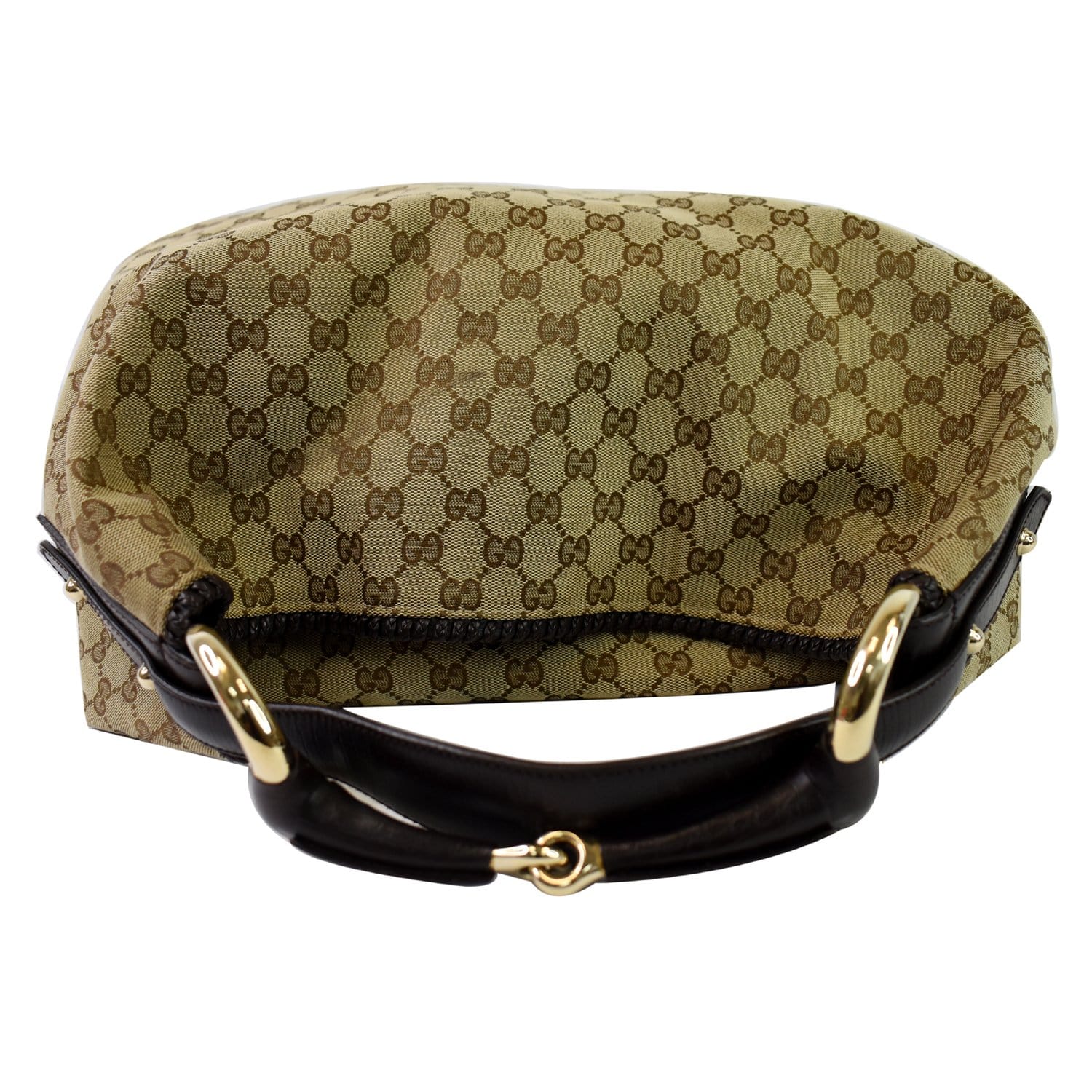 Preloved Gucci GG Beige Canvas Horsebit Web Hasler Hobo Bag 137386 001 –  KimmieBBags LLC