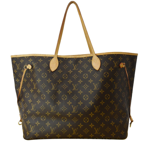 LOUIS VUITTON Neverfull GM Monogram Canvas Tote Bag Brown