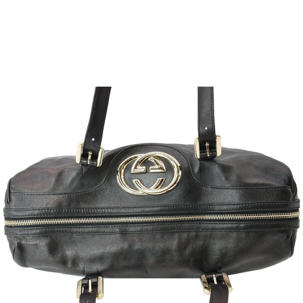 Gucci Britt Leather Satchel Bag Black - Shop at DDH.