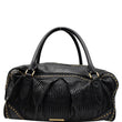 BURBERRY Studded Leather Satchel Bag Black
