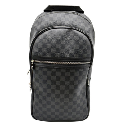 LOUIS VUITTON Michael Damier Graphite Canvas Backpack Bag Black