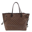 LOUIS VUITTON Neverfull GM Damier Ebene Tote Shoulder Bag Brown