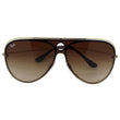 Ray-Ban RB3605N 909613 Sunglasses Gold/Silver Frame Brown Gradient Lens