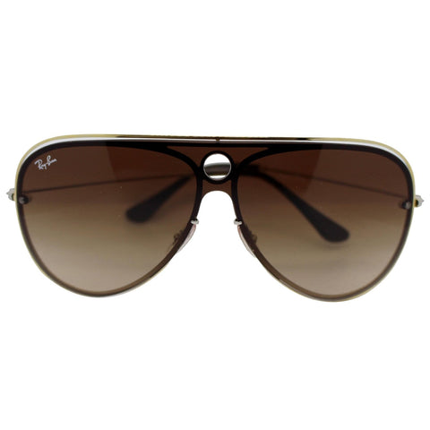 Ray-Ban RB3605N 909613 Sunglasses Gold/Silver Frame Brown Gradient Lens
