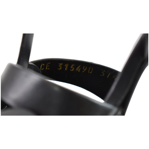 YVES SAINT LAURENT Tribute Leather Sandal Shoes Black US 7.5