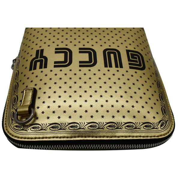 GUCCI Moon Steller Guccy Leather Crossbody Bag Gold 511189