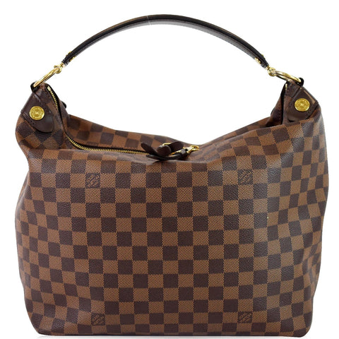 LOUIS VUITTON Duomo Hobo Damier Ebene Hobo Bag Brown