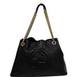 GUCCI Soho Pebbled Leather Chain Shoulder Bag 308982 Black