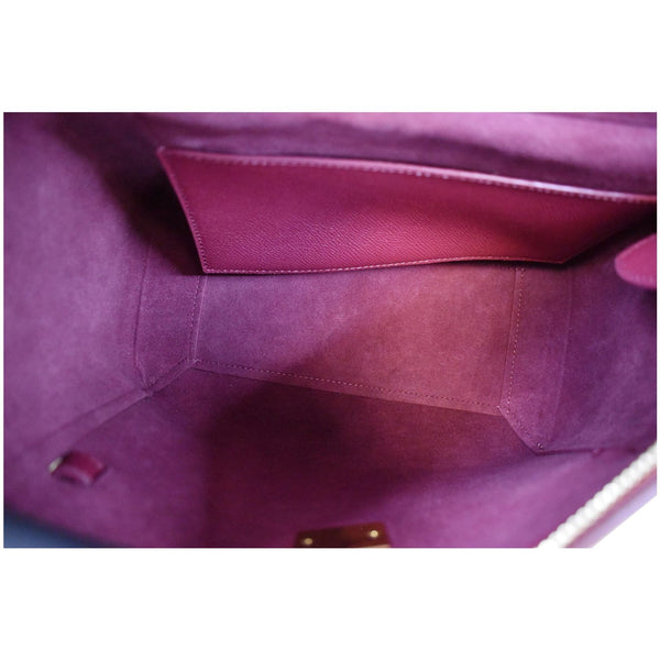 CELINE Micro Belt Grained Calfskin 2Way Shoulder Bag Ruby