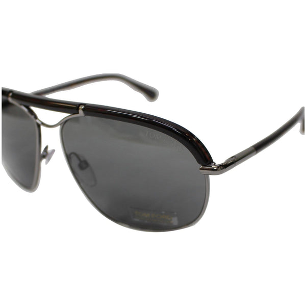 TOM FORD FT0234 13A 59 Russell Gunmetal Havana Sunglasses Grey Lens