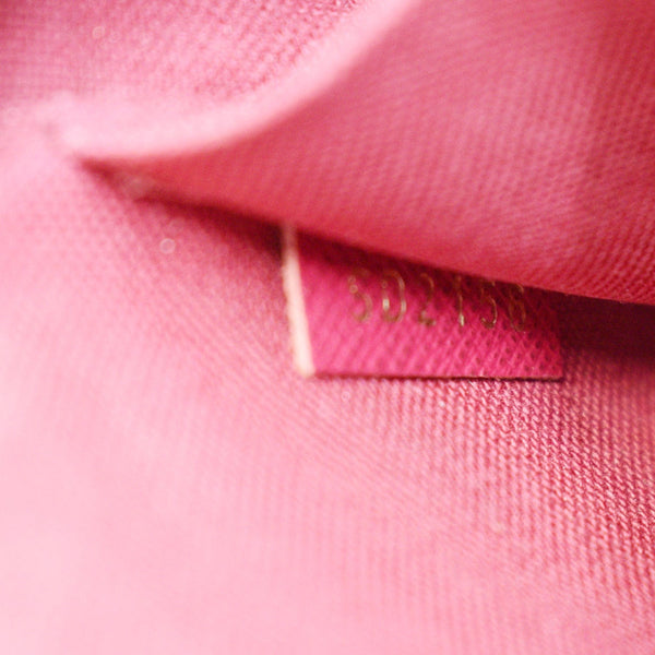 LOUIS VUITTON Felicie Monogram Canvas Pochette Crossbody Bag Brown