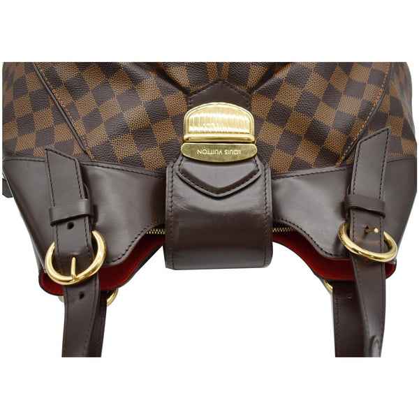 LOUIS VUITTON Sistina GM Damier Ebene Shoulder Bag Brown