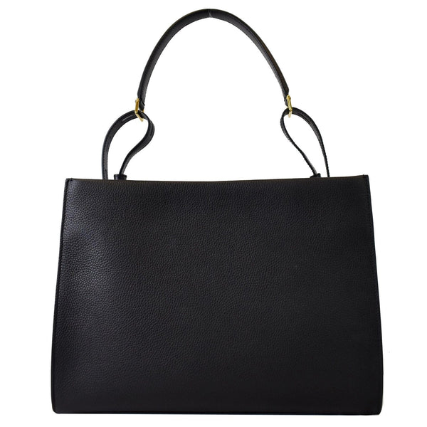 TOM FORD T Twist Small Leather Top Handle Bag Black