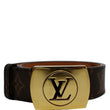 Louis Vuitton LV Cut Monogram Canvas Belt Brown - LV logo