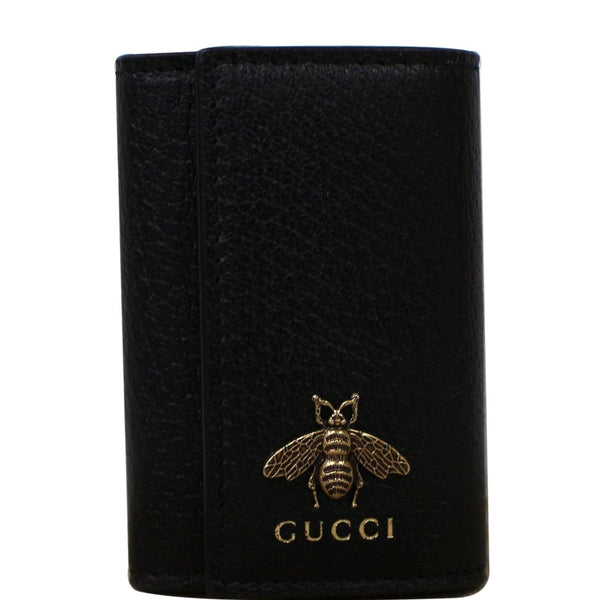 Gucci Animalier Bee Leather Key Case Black | Shop at DDH