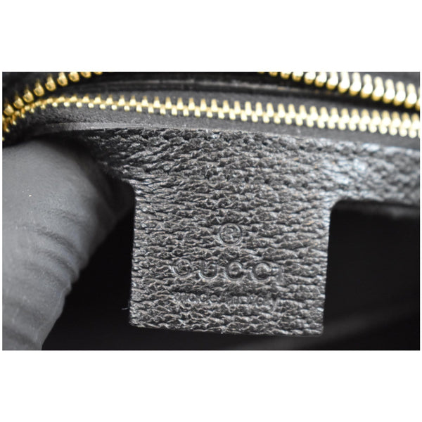 GUCCI Creole Monogram Leather Hobo Bag Black 145826