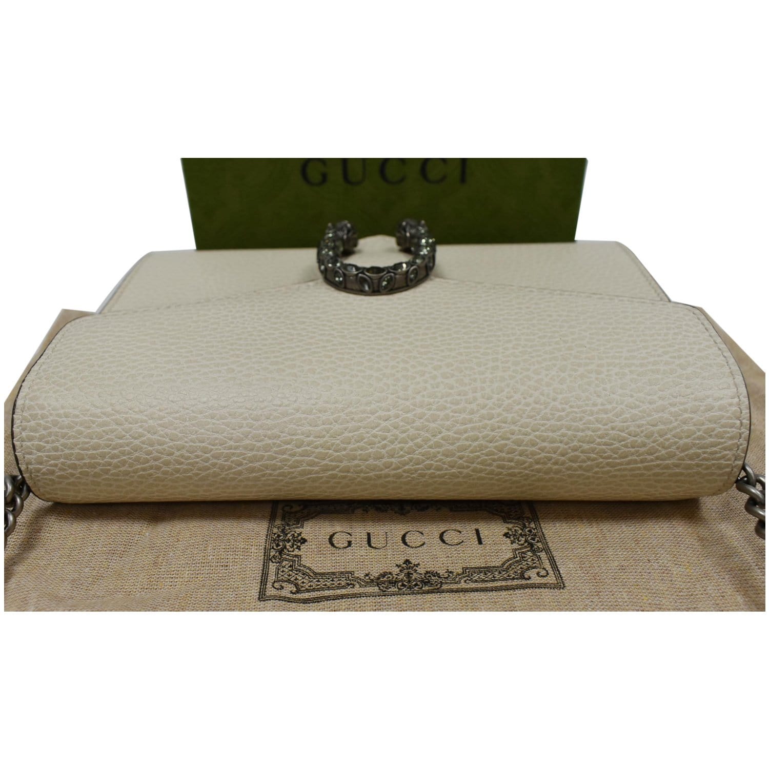 Gucci White Leather Dionysus Woc