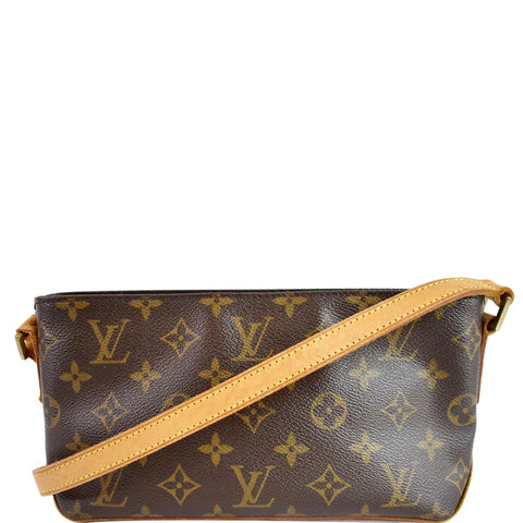 LOUIS VUITTON Trotteur Monogram Canvas Crossbody Bag Brown