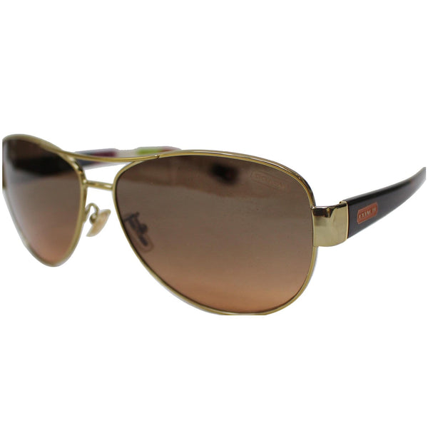 COACH Kristina Gold Sunglasses Orange Gradient Lens
