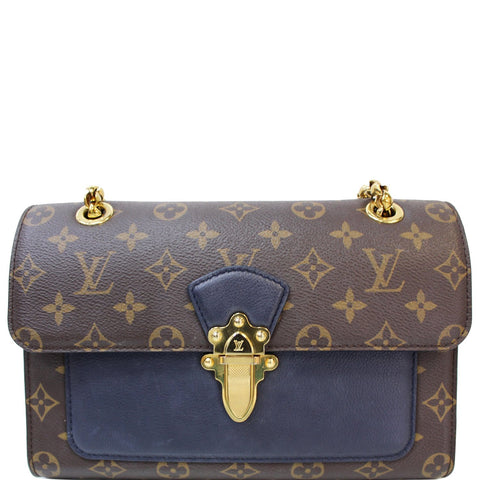 LOUIS VUITTON Victoire Monogram Canvas Shoulder Crossbody Bag Navy