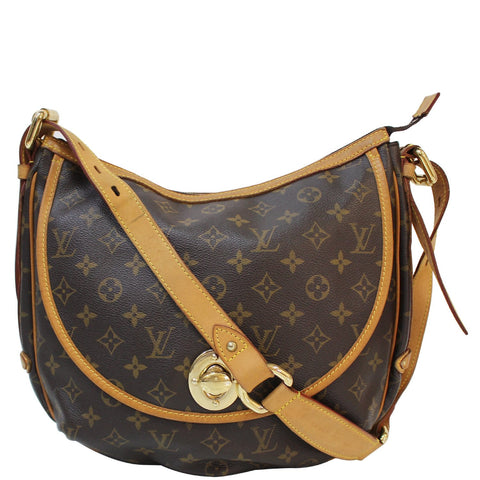 LOUIS VUITTON Tulum GM Monogram Canvas Shoulder Bag Brown