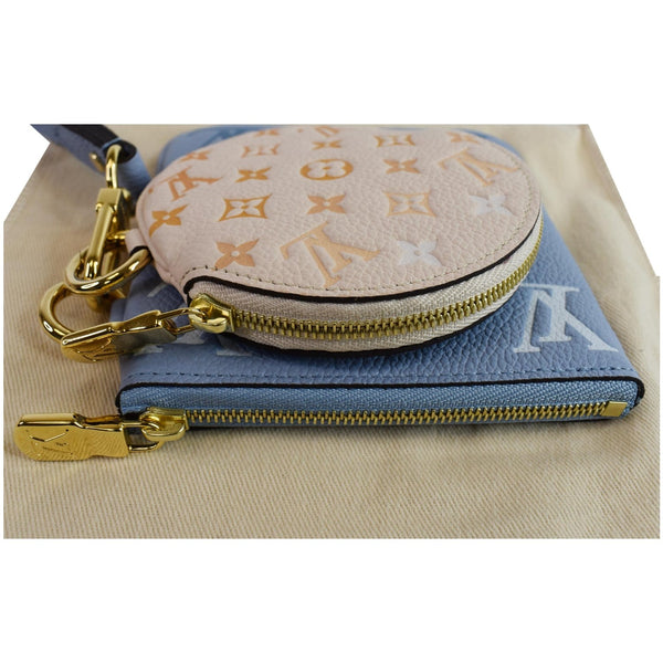 LOUIS VUITTON Monogram Empreinte Pool Trio Pouch Bag Summer Blue/Cream