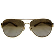 COACH HC7059 Pilot Sunglasses Gold Flash Gradient Lens - Final Sale