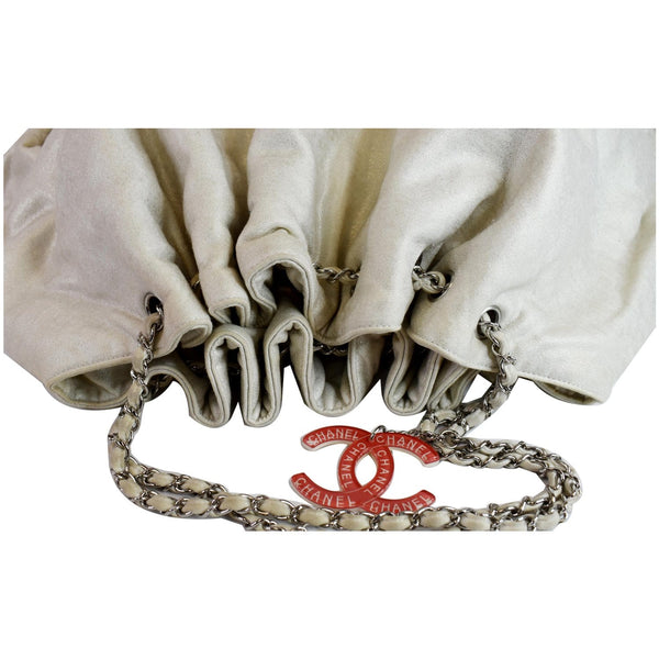 Chanel LA Large Hobo Shoulder Chain Bag White