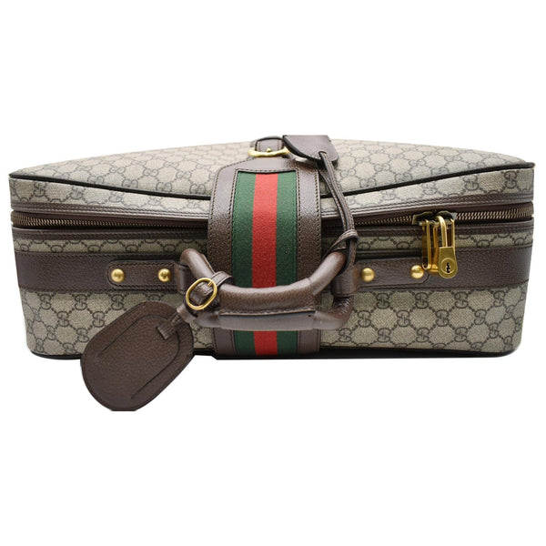 Gucci Web GG Supreme Suitcase Travel Bag - Dallas Handbags