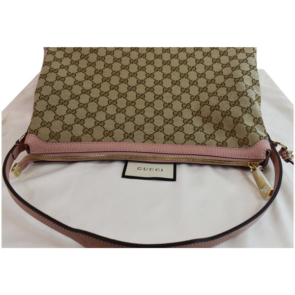 GUCCI Large Bree GG Canvas Hobo Bag Pink 449244