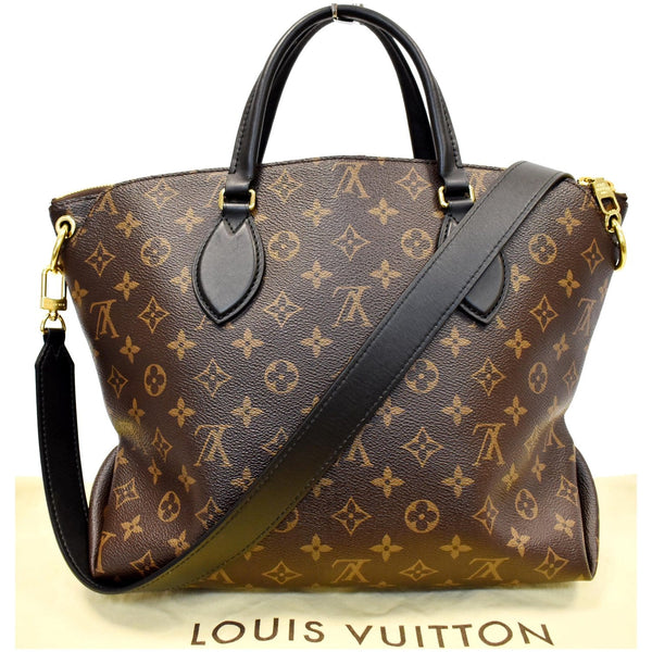 LOUIS VUITTON Flower Zipped MM Monogram Canvas Tote Bag Noir