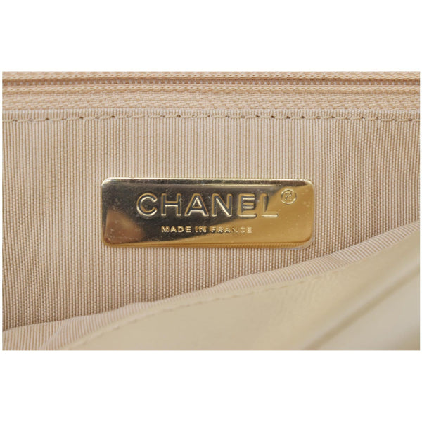 CHANEL 19 Large Lambskin Leather Shoulder Bag Nude