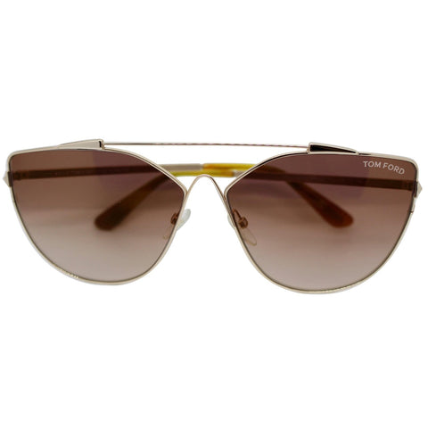 Tom Ford FT0563 28G Jacquelyn Women Sunglasses Brown Mirrored Lens