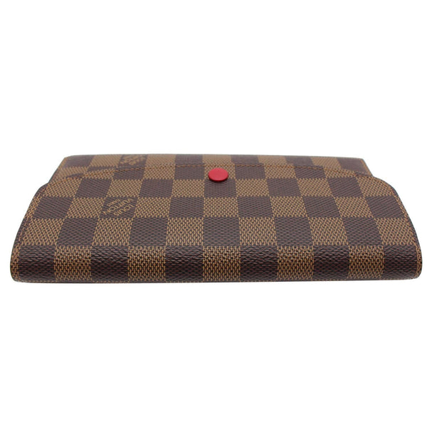 LOUIS VUITTON Emilie Damier Ebene Wallet Brown
