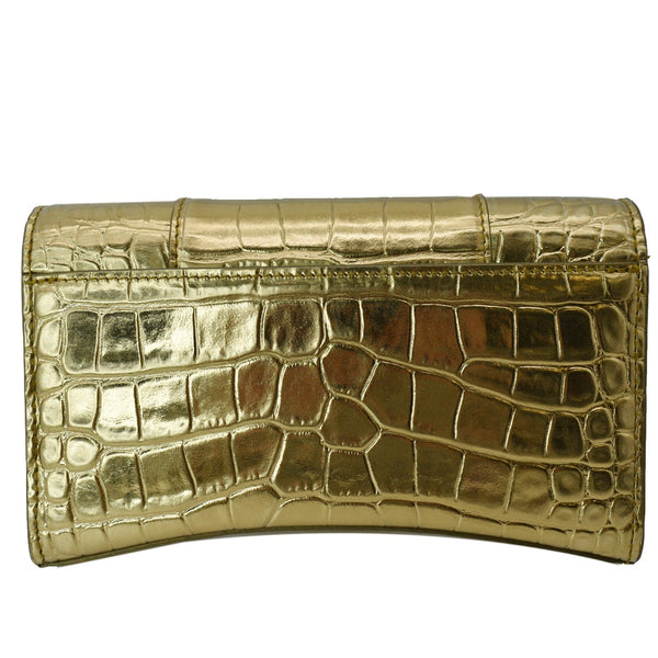 Balenciaga Hourglass Crocodile Leather WOC Crossbody Bag