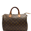 LOUIS VUITTON Speedy 30 Monogram Canvas Satchel Bag Brown
