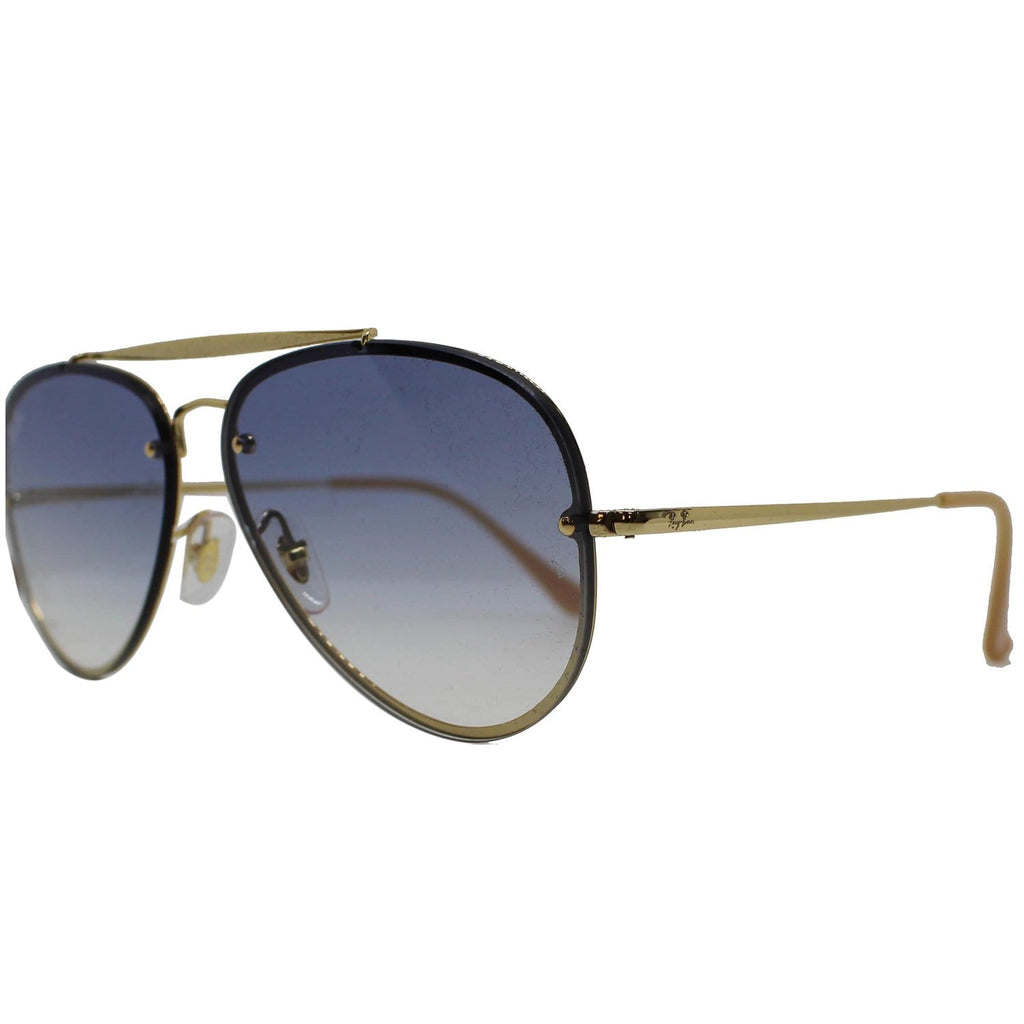 Ray Ban Rb3584n RAY-BAN RB3584N 001/19 Blaze Aviator Gold Sunglasses Light Blue Gradie