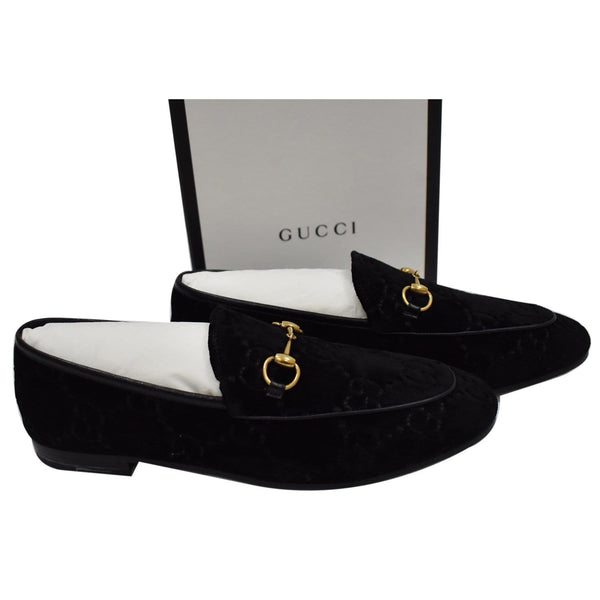 Gucci GG Jordaan Velvet Leather Loafer Black - side preview