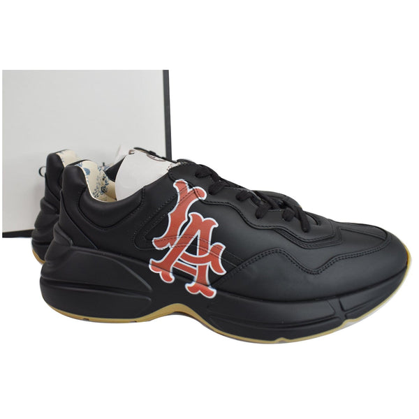 Gucci Rhyton LA Angels Leather Sneakers Black 548637 US 9