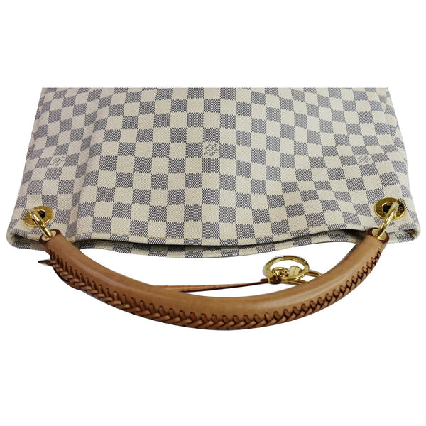 Louis Vuitton Artsy MM Damier Azur Shoulder Bag leather handle