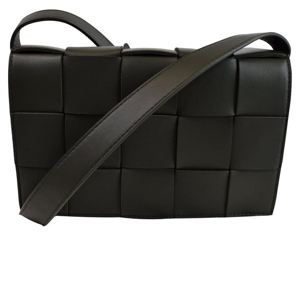 BOTTEGA VENETA Cassette Maxi Lambskin Crossbody Bag Olive