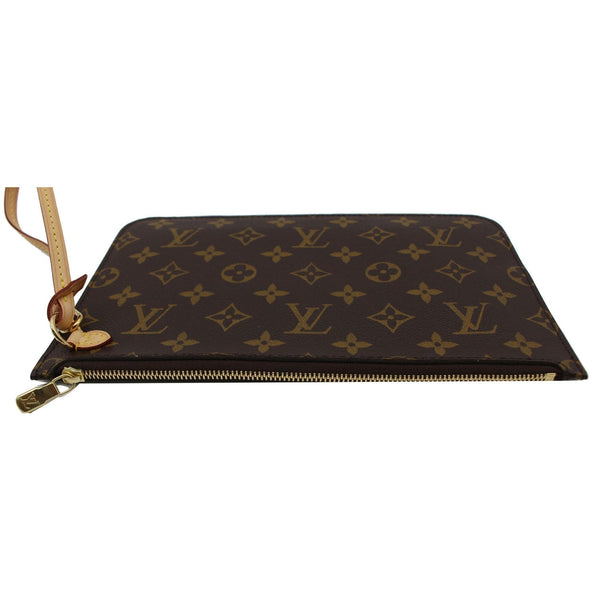 LOUIS VUITTON  Neverfull GM Monogram Canvas Pochette Wristlet Pouch Brown