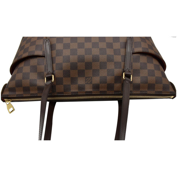 LOUIS VUITTON Totally MM Damier Ebene Shoulder Bag Brown